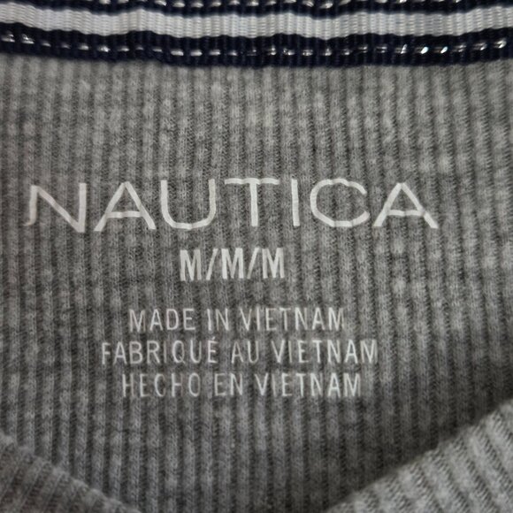 Nautica Cozy Soft Fleece Pajama Top Gray Size Medium EUC - Picture 5 of 15